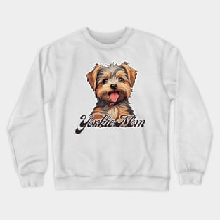 Yorkie Mom T-Shirt - Dog Lover Gift, Pet Parent Apparel Crewneck Sweatshirt